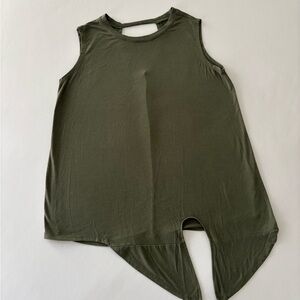 Old Navy Green Tie Front Tank Top